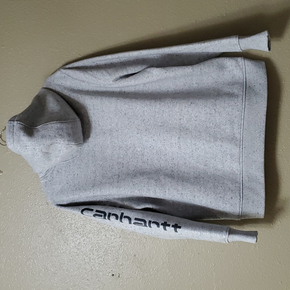 NWT Carhartt Sz XL Relaxed Fit Midweight Logo Sleeve Graphic Sweatshirt Asphalt - Picture 3 of 15